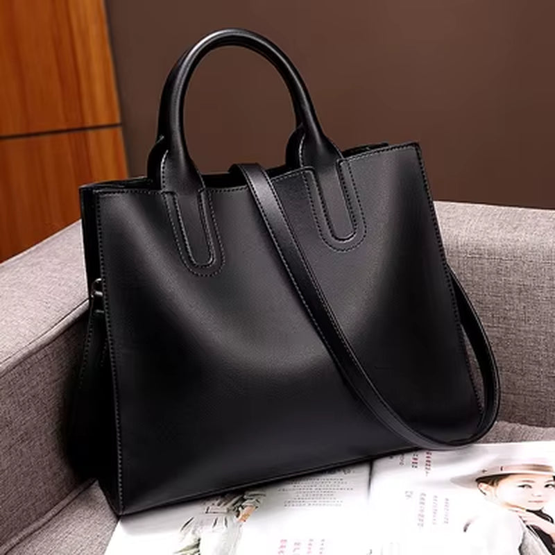 Sales Promotion!Casual Women Genuine Leather Bag Big Women Shoulder Bags Luxury Messenger Bags Handbag Female High Quality Tote