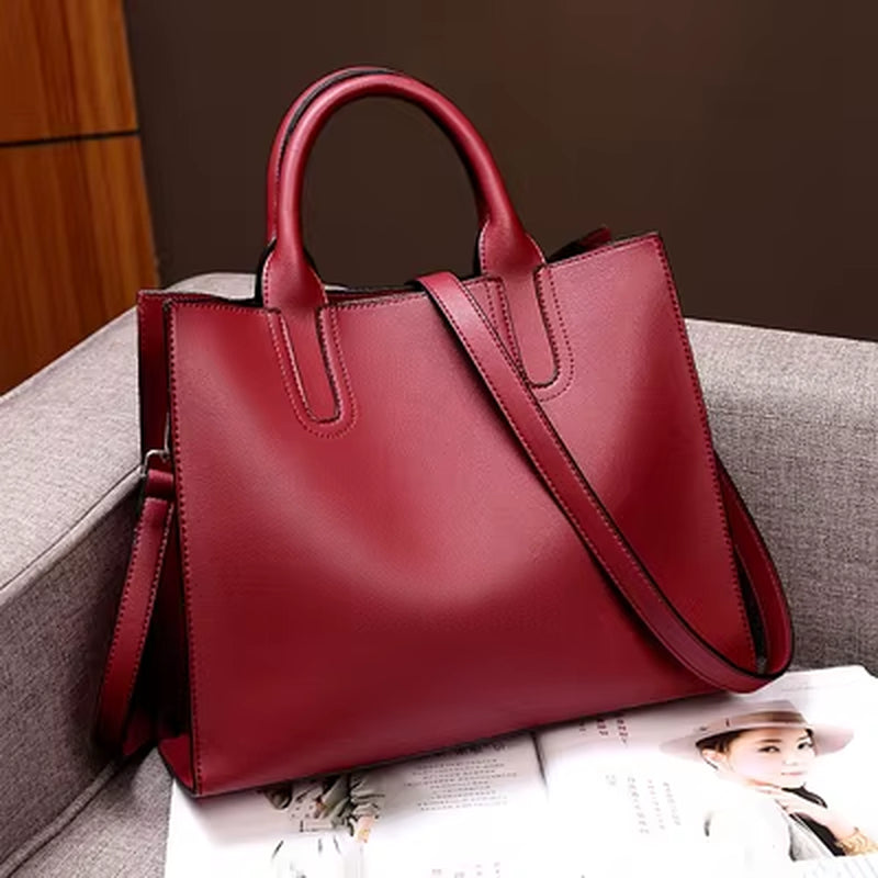 Sales Promotion!Casual Women Genuine Leather Bag Big Women Shoulder Bags Luxury Messenger Bags Handbag Female High Quality Tote